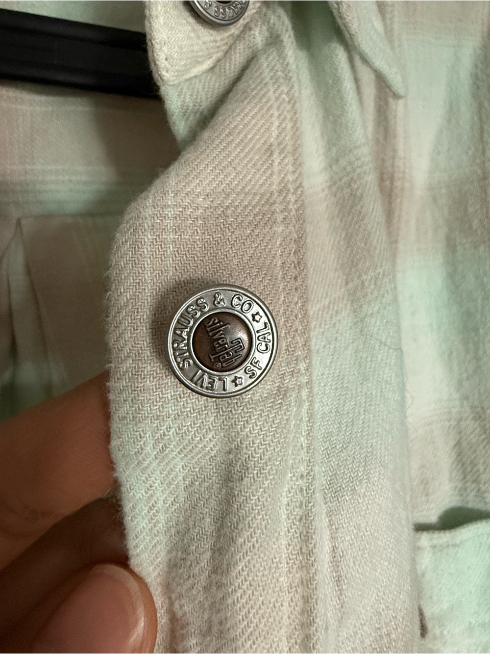 Levi's Mint and Beige Plaid Shirt - Picture 7 of 7